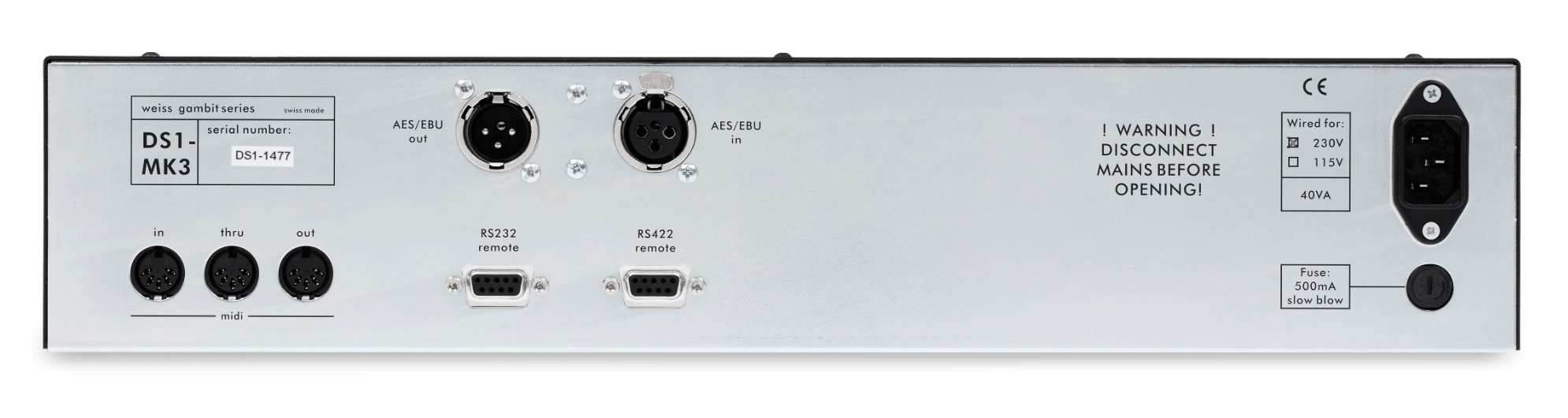 Weiss - Pro Audio - DS1 MK3 - Rear
