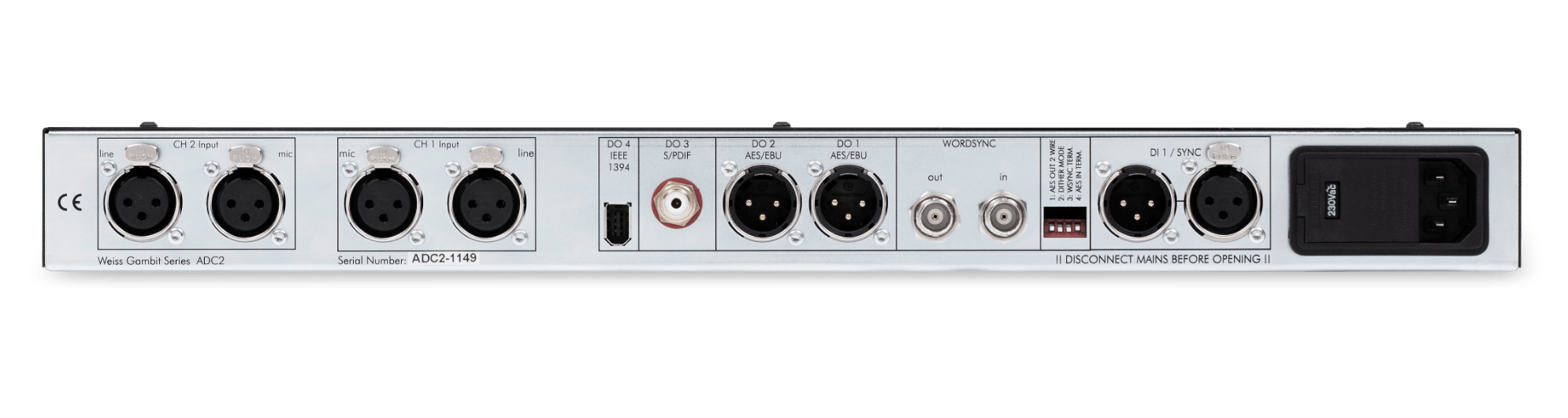 Weiss - Pro Audio - ADC2 - Rear