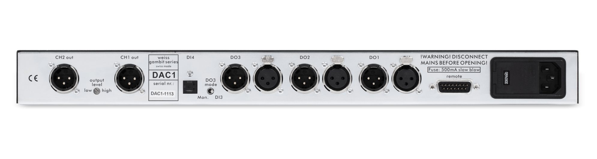 Weiss - Pro Audio - DAC 1 - Rear